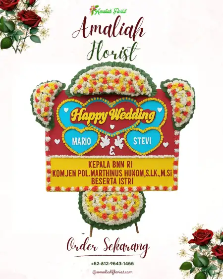 Papan Bunga Pernikahan Danau Sipin